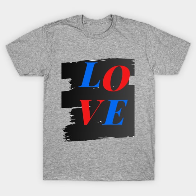 love red and blue T-Shirt by ADAM STORE